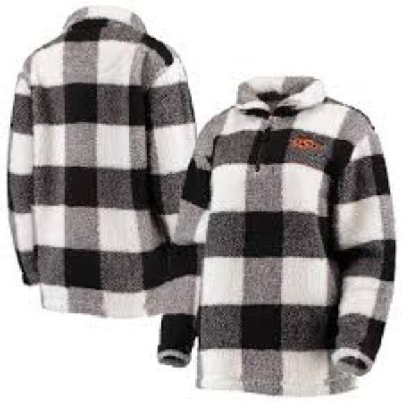 NWT WASHINGTON COMMANDERS - OFFICIALLLY LICENSED GEAR Sherpa Quarter-Zip Jacket - Picture 1 of 7